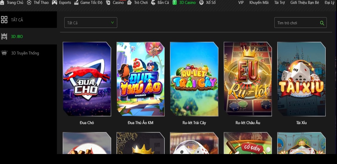 Dac diem noi troi game Casino 3D JBO 